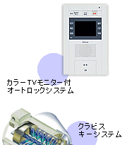 カラーTVモニター付オートロックシステム　クラビスキーシステム