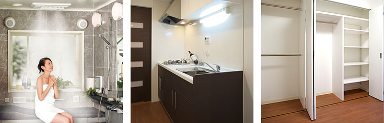 ミストカワック、システムキッチン、システム収納クローゼット